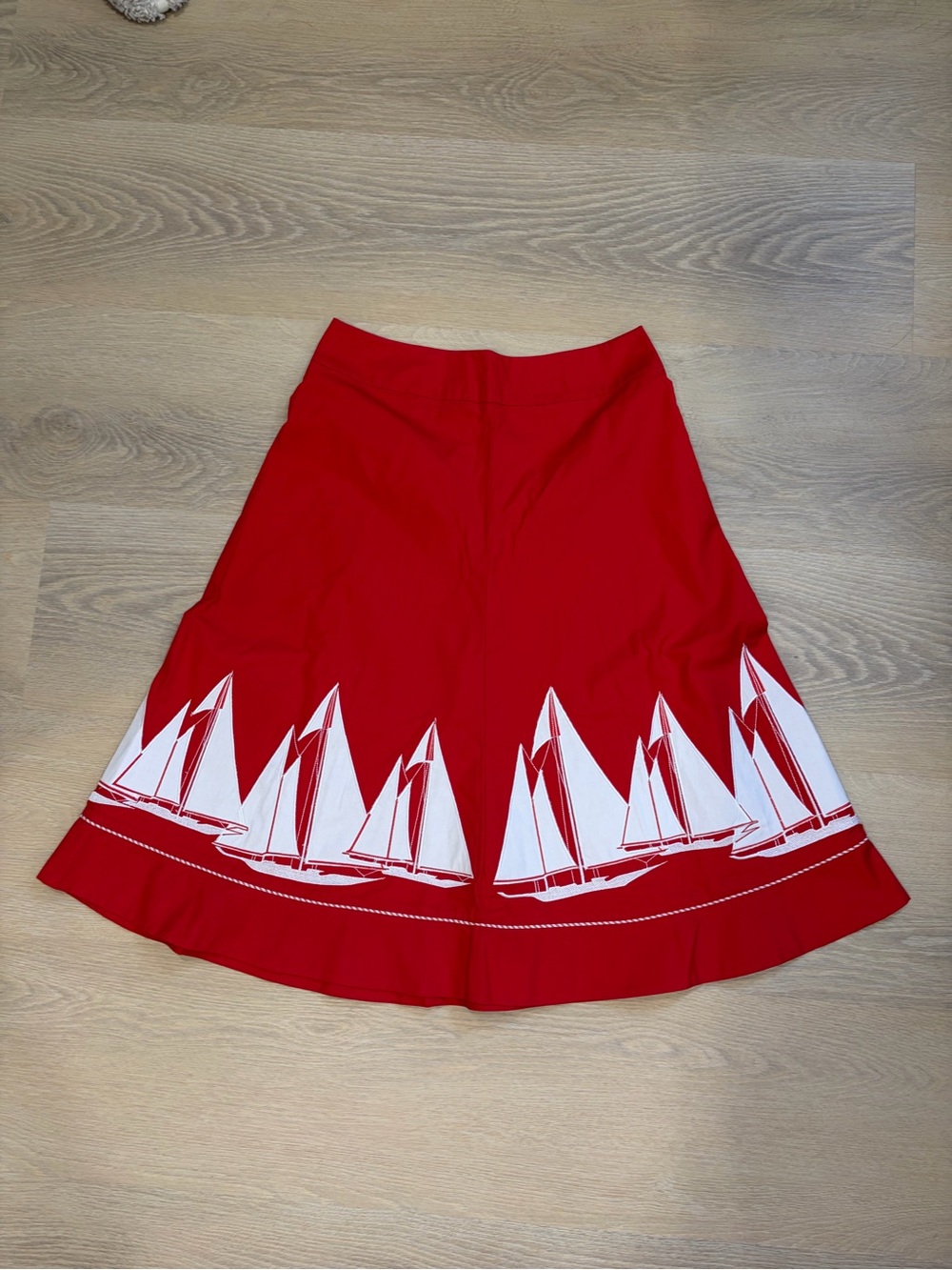 Sailboat Embroidered Skirt